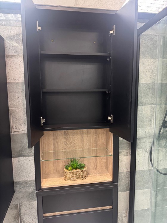 S7009308 Shadow Upstand Unit Black Matt 60cm